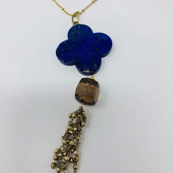 Long quatrefoil tassel necklace - Picture 3 of 6